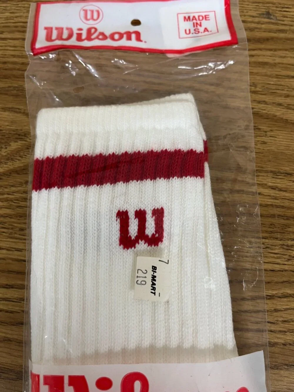 Vintage Tube Socks Red Strip Wilson Tennis Preppy